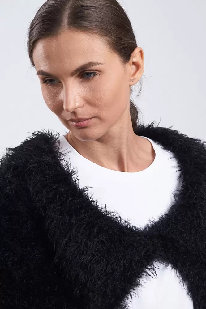 Imagine pt. Cardigan pelerină poncho tricotat