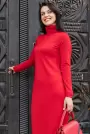 Rochie midi tricotată cu guler înalt Roll Imagine pt. Rochie midi tricotată cu guler înalt Roll