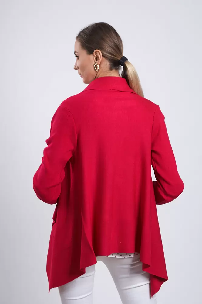 Image of Knitted Cardigan with Shawl Collar